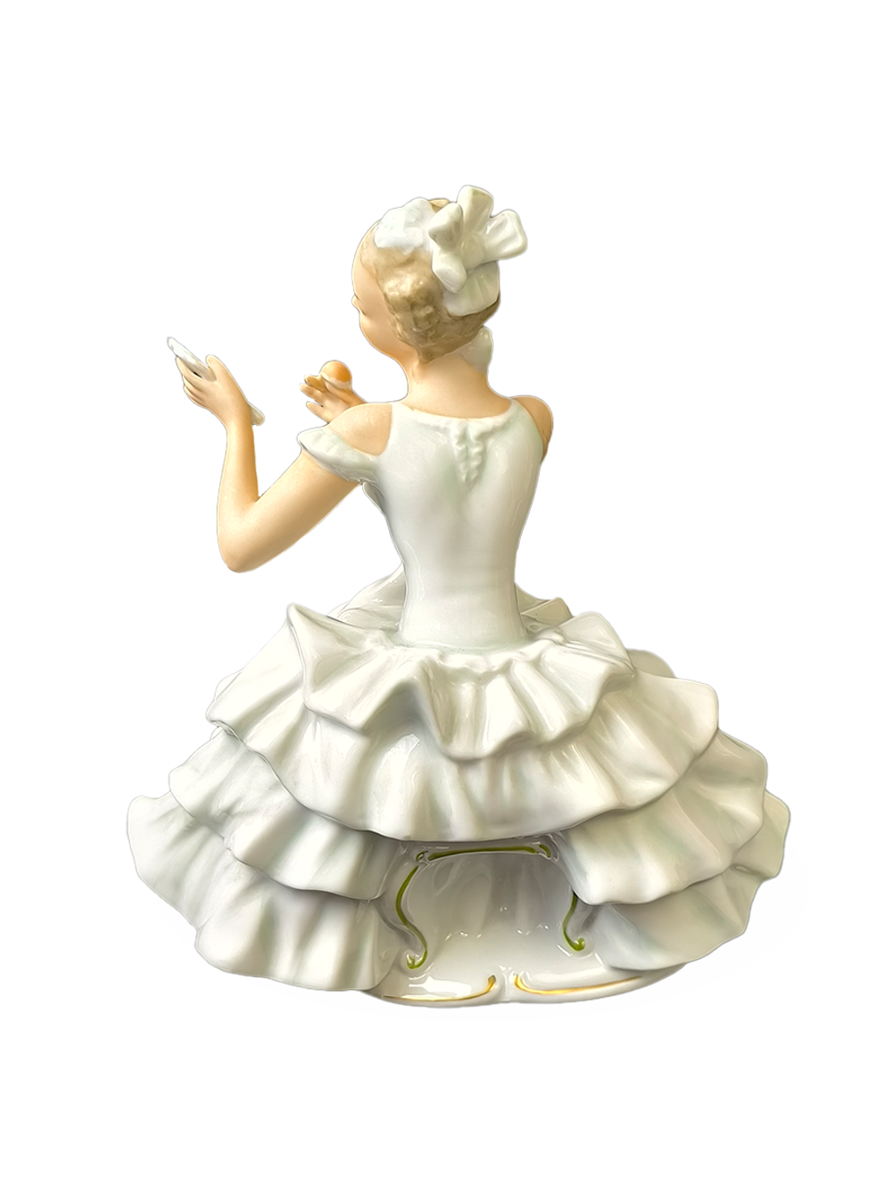 Фарфоровая статуэтка "Балерина с зеркалом" Wallendorf