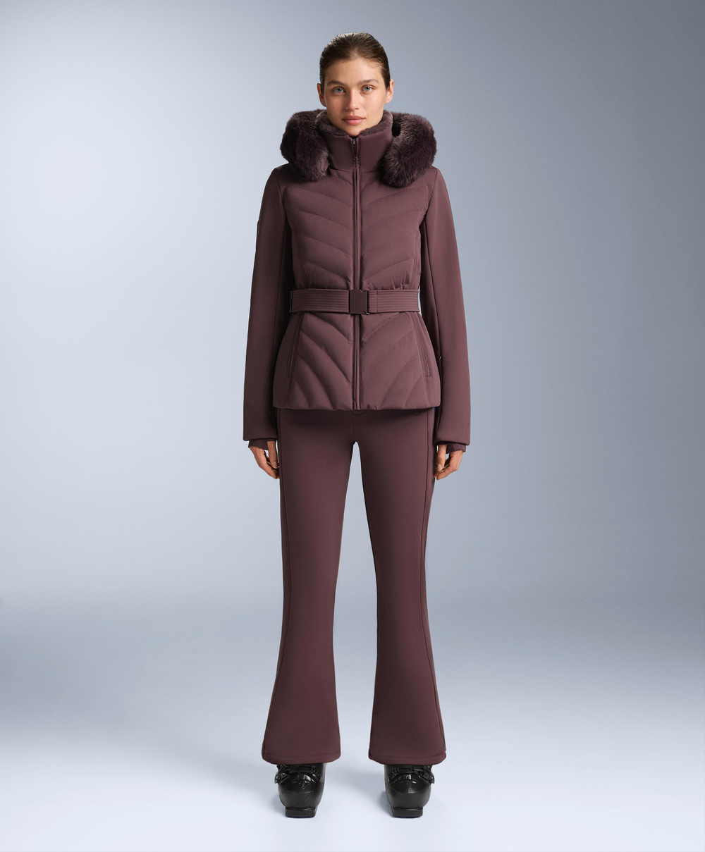 OYSHO Водостойкая облегающая куртка Primaloft® SKI, темно-винный