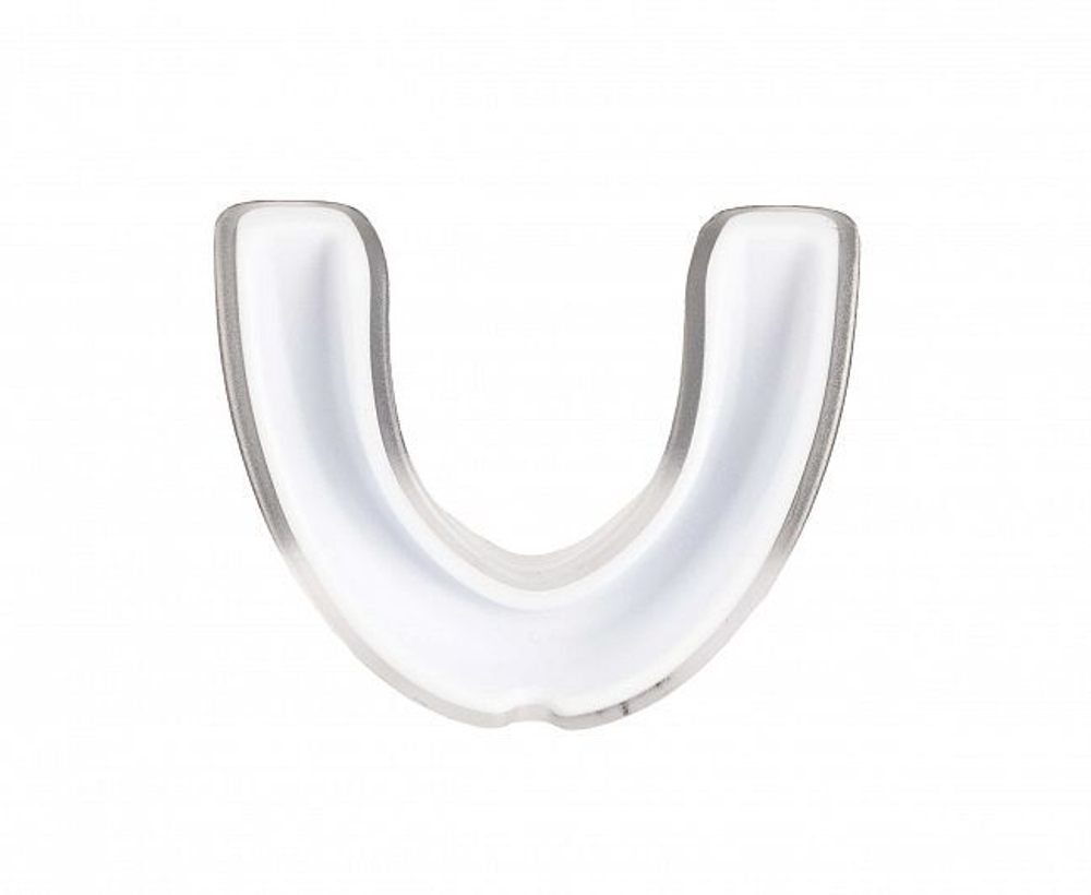 Капа одночелюстная Clinch Contender Triple Layer Mouthguard бело-серебристая C513
