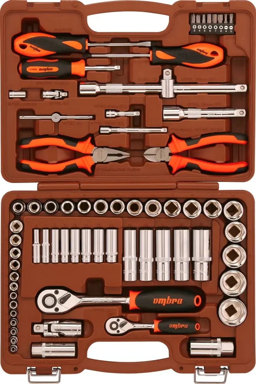 Ombra OMT69S Набор инструмента универсальный 1/4", 1/2"DR, 69 предметов