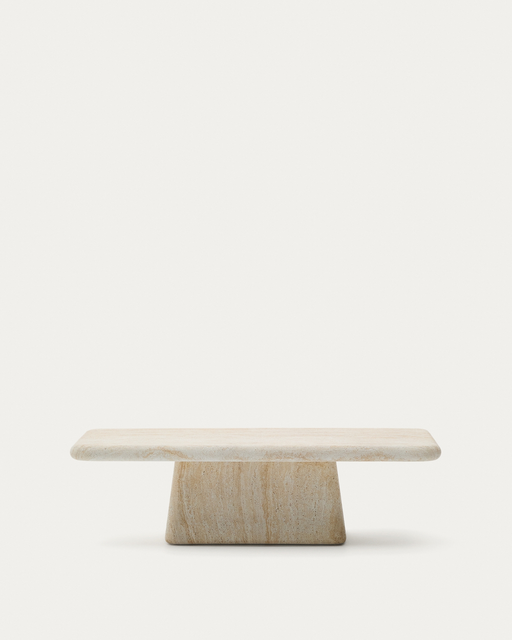 Журнальный столик Drasi из цемента с отделкой под травертин 140 x 70 см