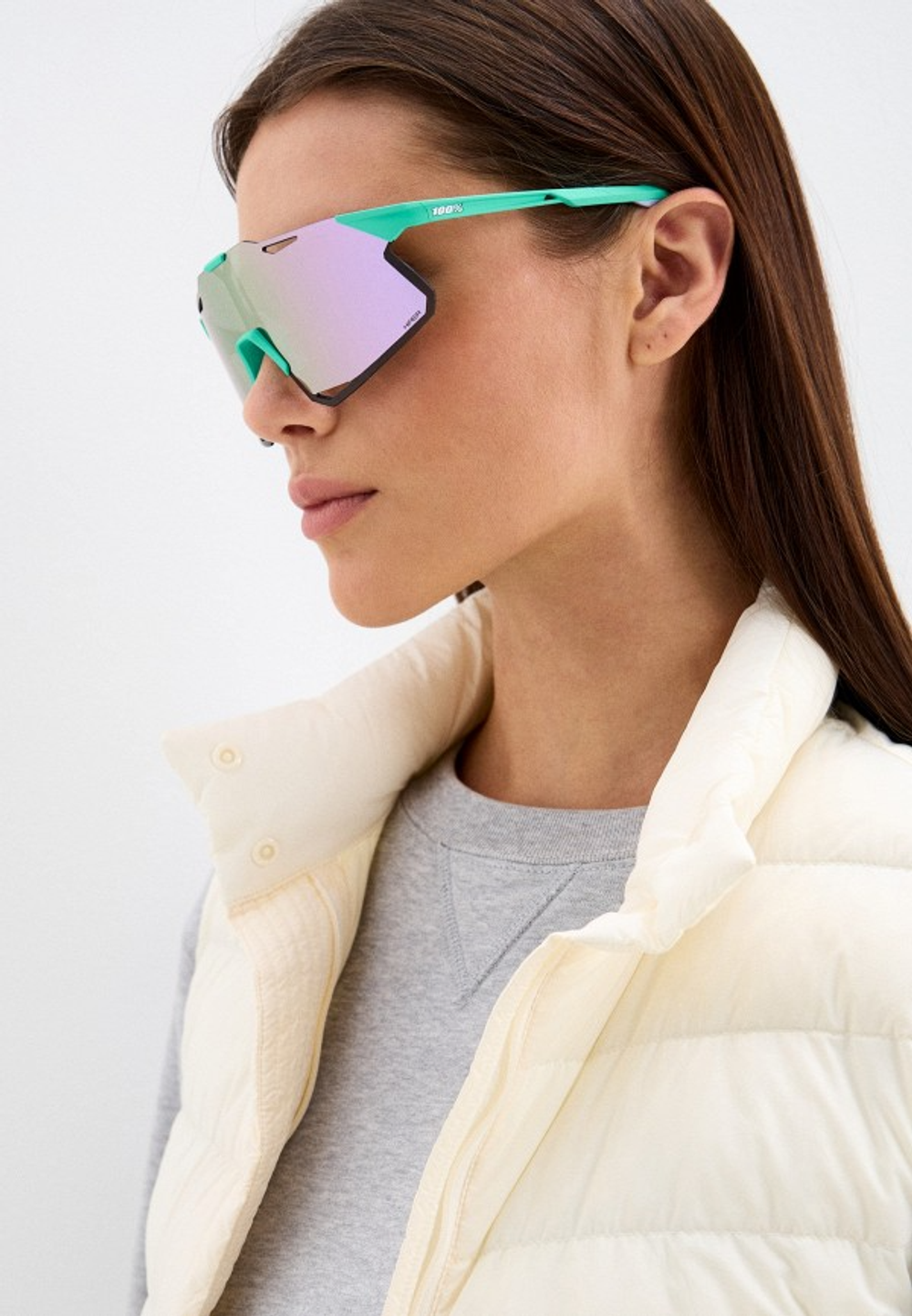 Спортивные очки 100% Hypercraft / Soft Tact Mint / HiPER Lavender Mirror Lens