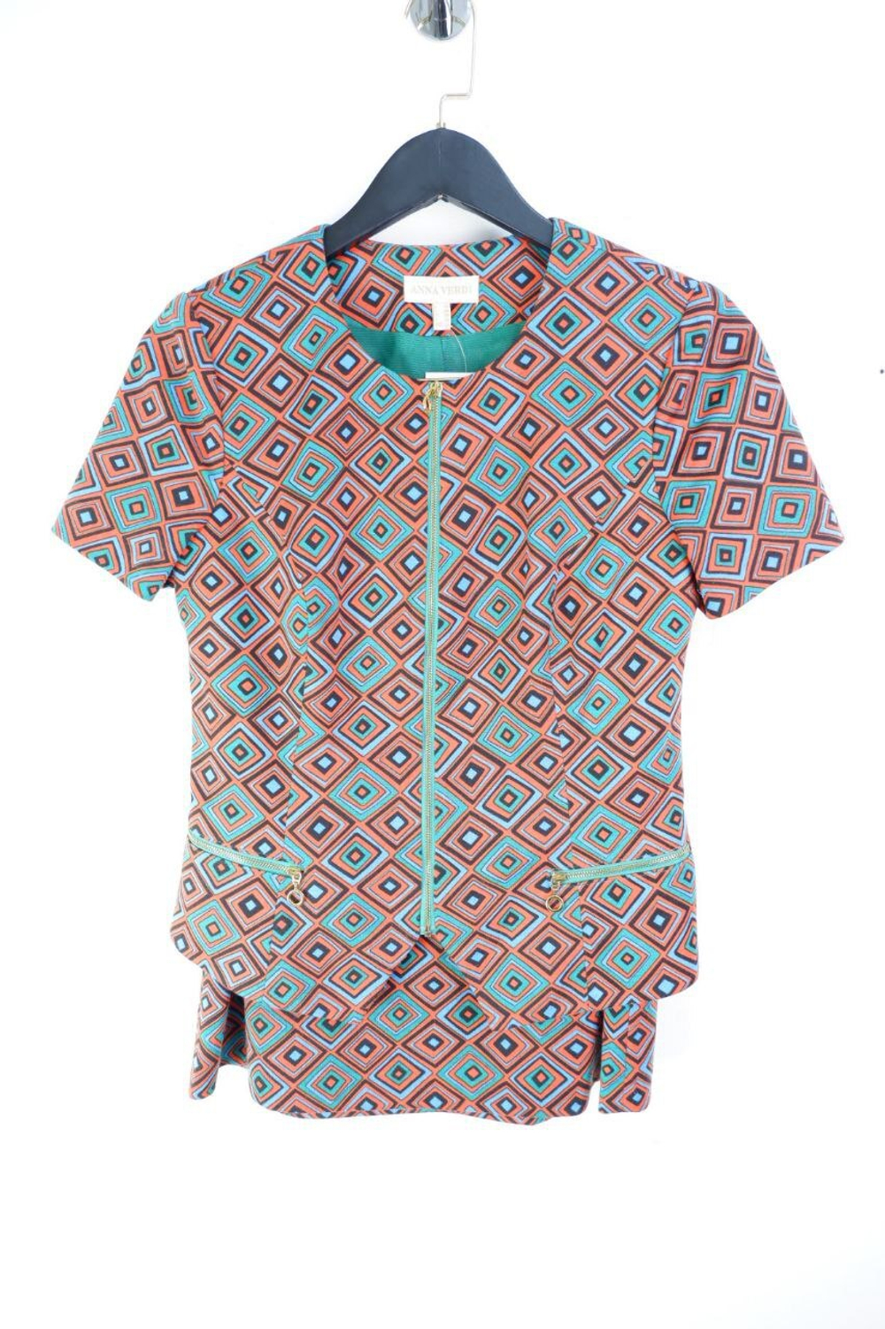 Костюм Anna Verdi с юбкой яркий 44 размер