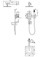 Душевая система скрытого монтажа Grocenberg GB5089BG-1 Графит