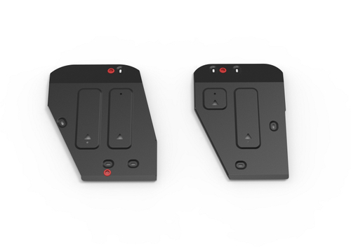 Защита топливного бака АвтоБроня для Geely Monjaro АКПП 4WD 2022-н.в., сталь 1.5 мм, с крепежом, штампованная, 111.01933.1