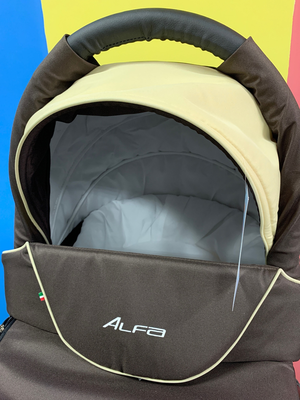 Коляска  ALFA (2 в 1) (RIKO BASIC) 09 коричневый-бежевый
