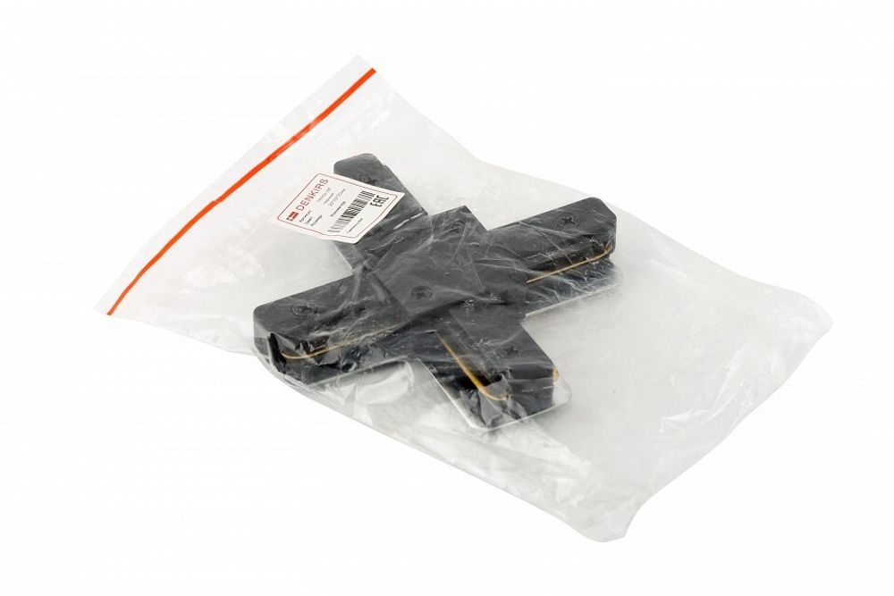 Соединитель X-образный для треков Denkirs DK Track Black TR1104-BK