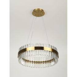 Люстра Rivoli Gwinnett 6193-201 подвесная светодиодная LED 3000-6300К 112 Вт с пультом | Хрусталь