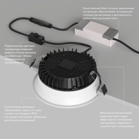 Точечный светильник Denkirs Trim DK2451-WH