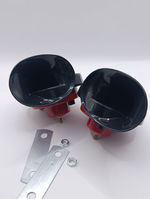 Звуковой сигнал на автомобиль универсальный, 12В двухтональный / Сигнал 2-рожковый автомобильный / Сигнал звуковой улитки 2-рожковый GMP