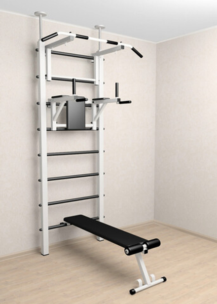 Шведская стенка Sv Sport враспор (Турник стандарт/Брусья/Скамья)