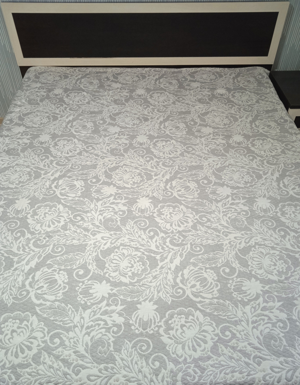 Покрывало жаккардовое двухстороннее Нежность 17-18 беж,серый евро (240х200)