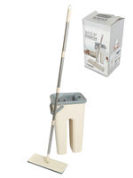 Комплект для уборки: швабра и ведро с отжимом CLEANING MOP 36*20*17 см (насадка из микрофибры, телескоп. черенок 120 см)