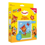 3D Art Панно-раскраска 15*15см Три кота "Карамелька и бабочка" (Lori)