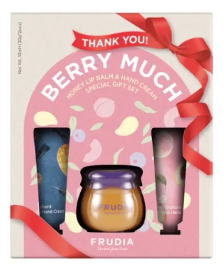 Набор подарочный "Thank you berry much" FRUDIA Honey Lip Balm&Hand Cream Gift Set 10 мл+30 гр*2