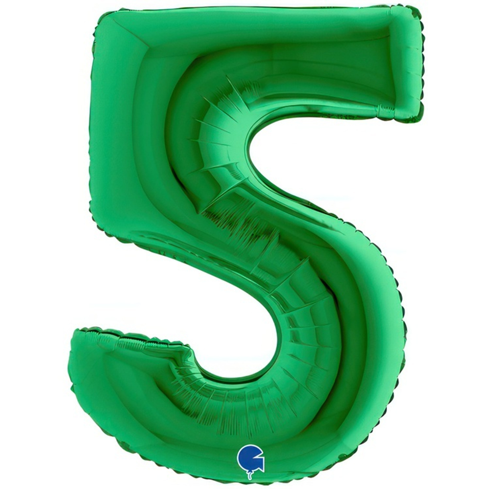 Шар ЦИФРА 5 Green 40" 102 см