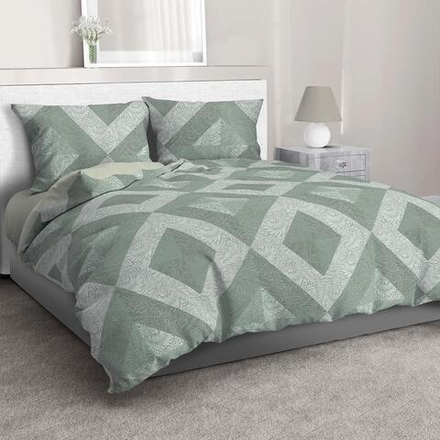 Комплект постельного белья, перкаль Делия, цвет зеленый, 100% хлопок