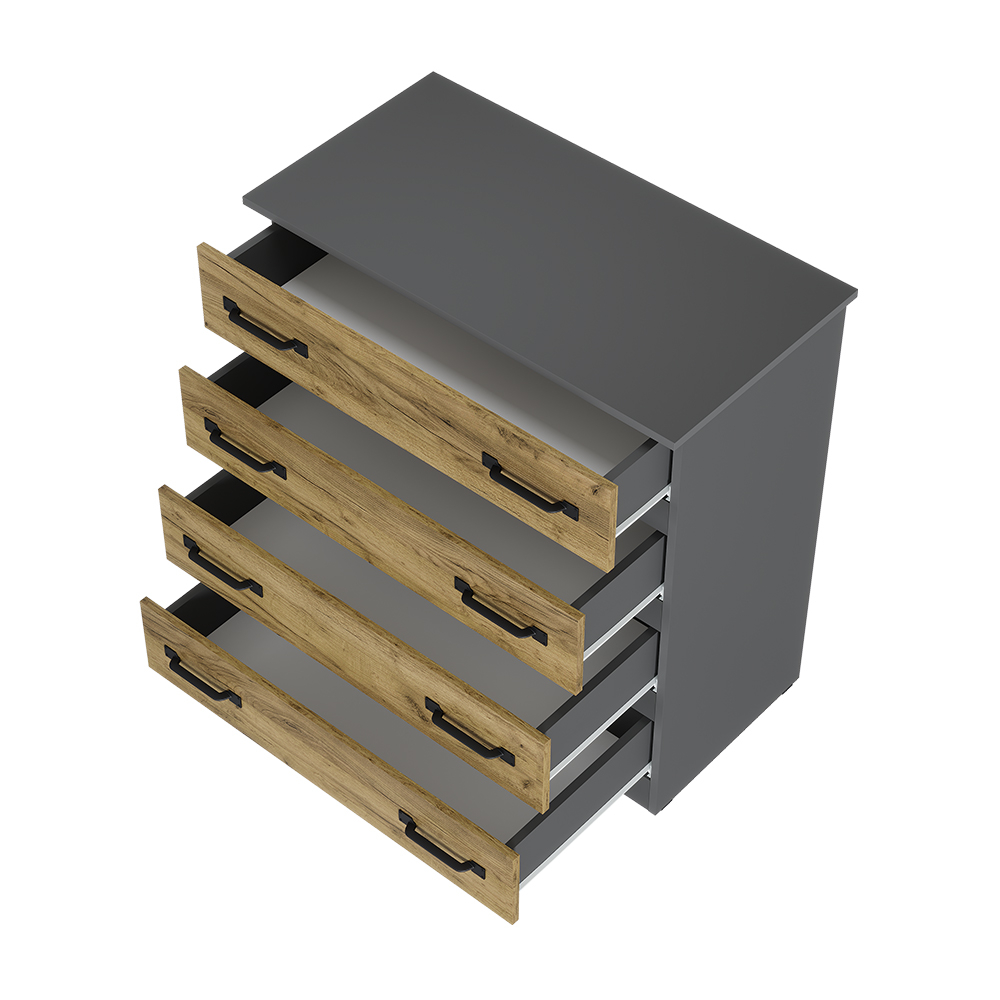 Комод Лофт графит/крафт