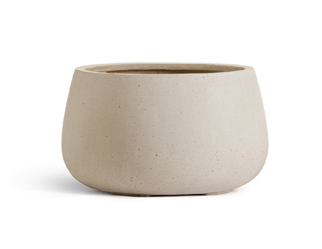 Кашпо TREEZ Effectory - Beton - Низкая Design-чаша