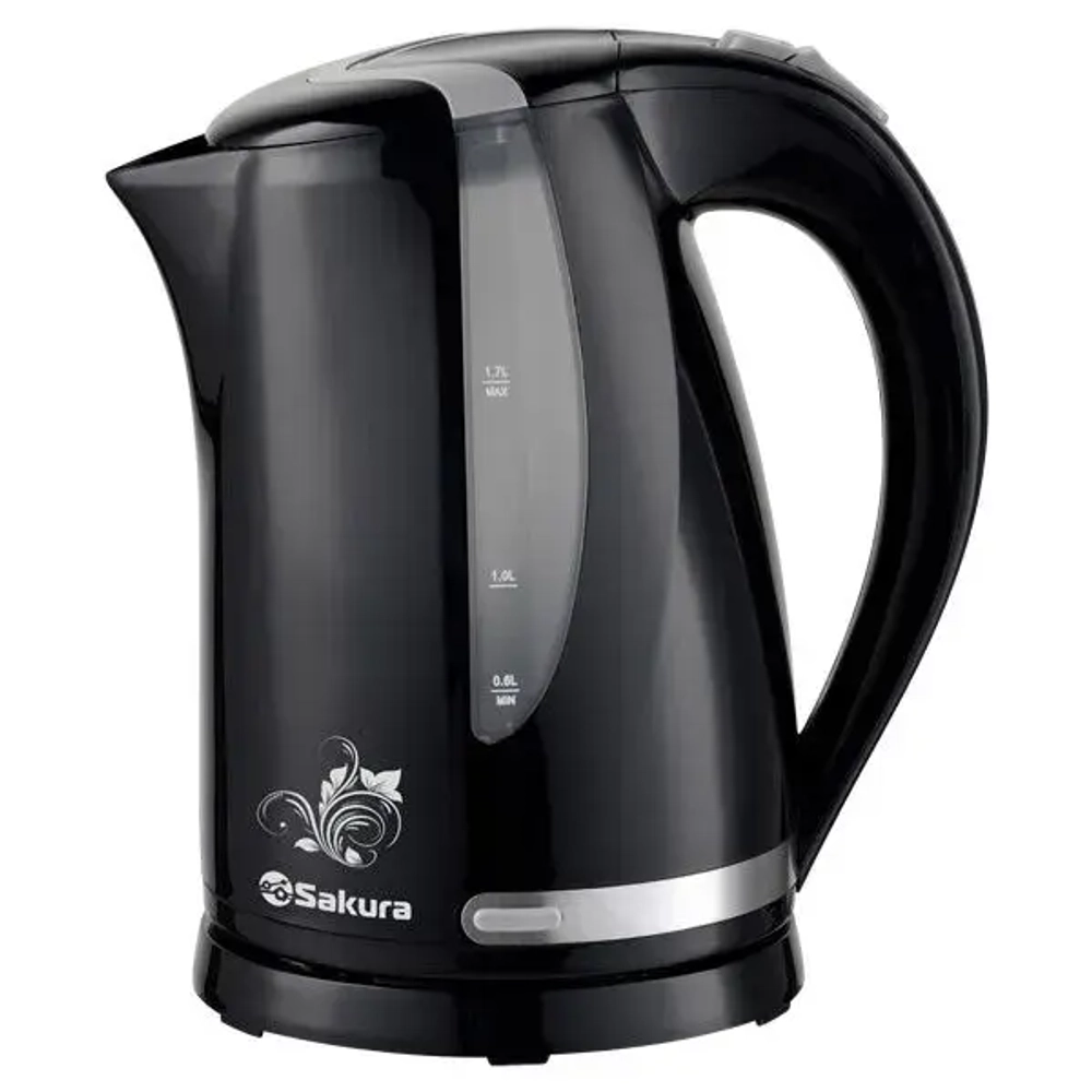 Чайник электр SA-2318BKG (1.7) черн/сер д