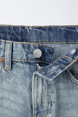 ZARA ДЖИНСЫ WIDE LEG, СИНИЙ