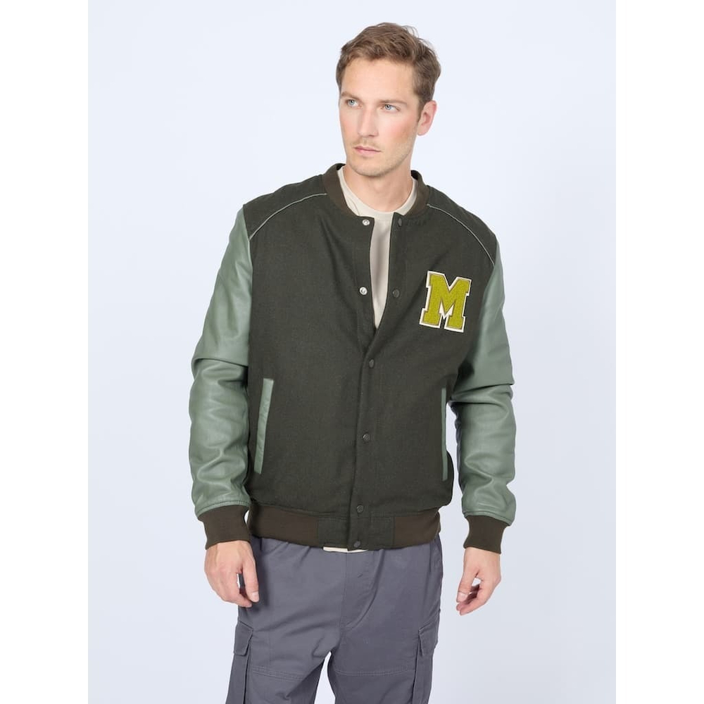 Куртка кожаная мужская MUSTANG men's college blouson