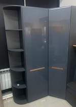 Пенал широкий Стокгольм серый графит/графит глянец (380)