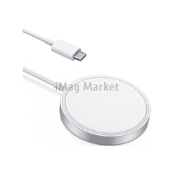 Беспроводное зарядное устройство ORIG2, 15W, 2A, MagSafe, встроенный кабель Type-C, 1м, белый