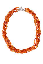 Колье из балтийского янтаря, граненые бусины