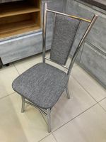 Стул Марсель каркас хром трапец. рогожка серая