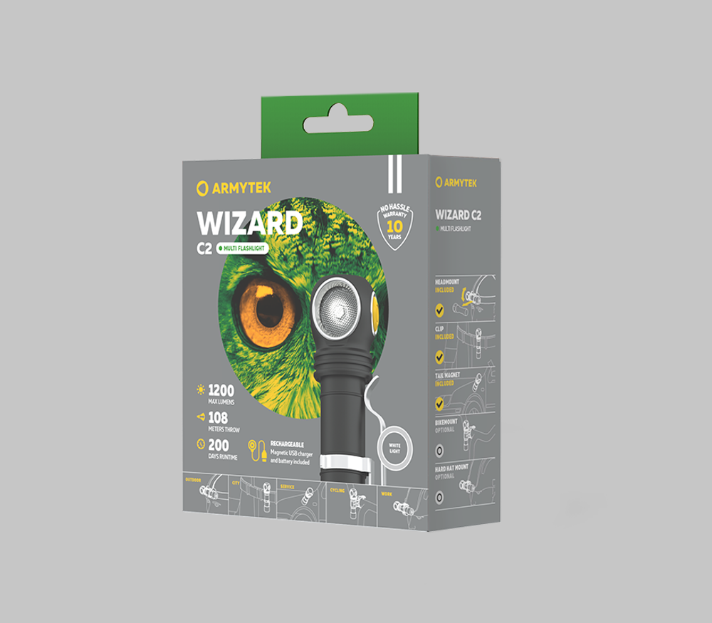 Фонарь Armytek Wizard C2 Magnet USB (F08901C)