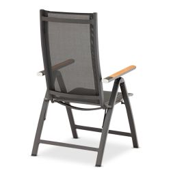 Nora-Andy 10R, комплект обеденной мебели антрацит/серый, алюминий