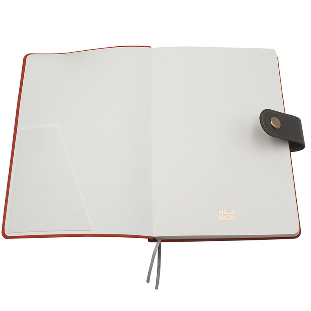 Ежедневник недатированный Deli А5, 240 страниц, кожзам, на кнопке, ассорти