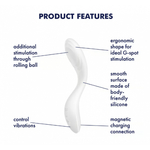 Вибратор с стимуляцией точки G Satisfyer Rrrolling Pleasure белый