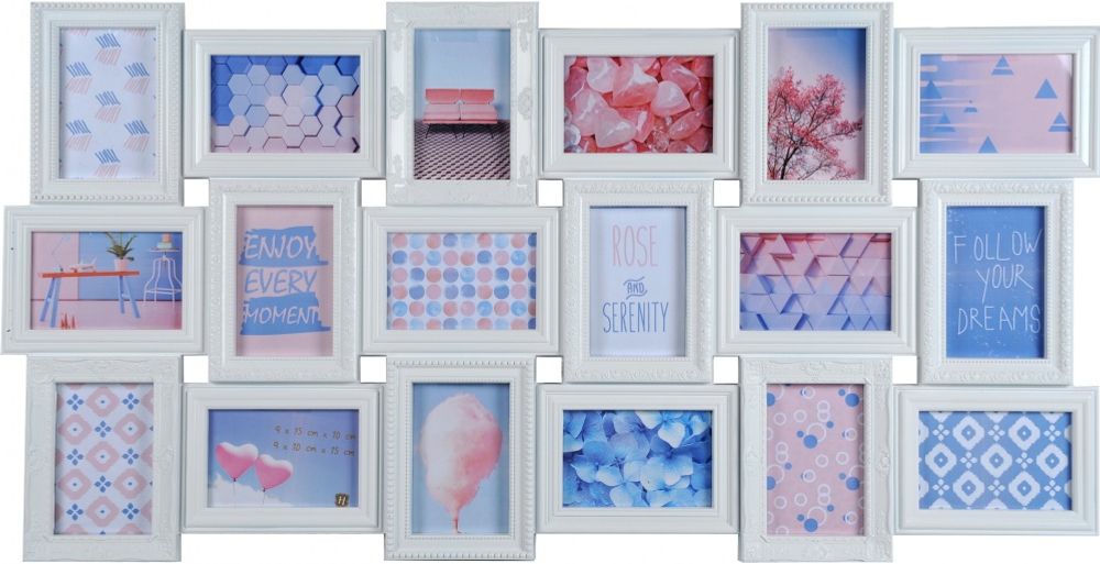 HENZO 81219 на 18 фото 10х15 FriendsGallery пластик (белая) ф/рамка-галерея