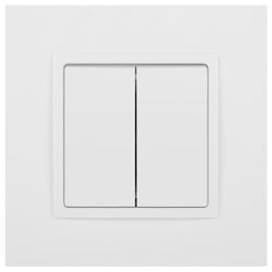 Переключатель ЭРА Elegance 14-1106-01М двойной, 10АХ-250В, белый матовый