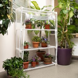 Теплица GREEN APPLE GA-House-3x-frame 3 яруса 1250х900х300 мм | Теплица