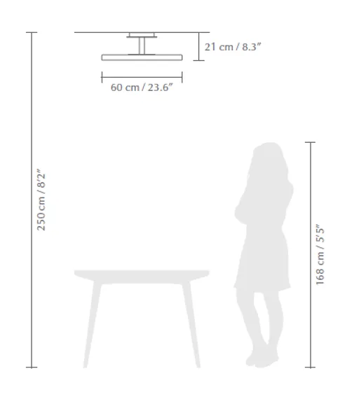 Потолочный светильник Umage Asteria Up Ø60 см, антрацит