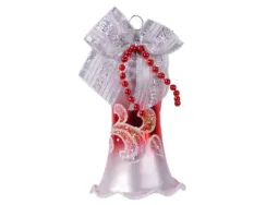 Елочная игрушка-колокольчик Эхо, стекло,красный, Ёлочка (С505/1)