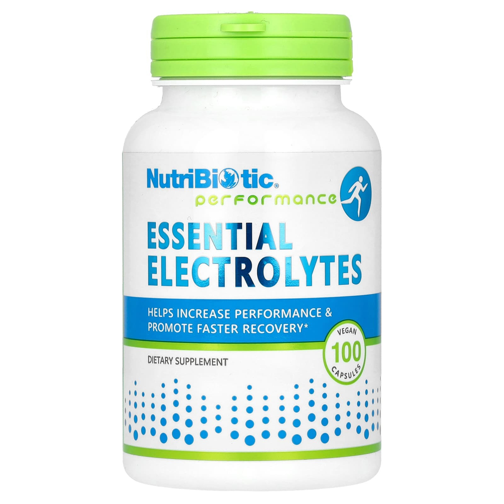 NutriBiotic, Performance, незаменимые электролиты, 100 веганских капсул