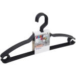 Плечики пластиковые ребристые 4шт «ИДЕЯДОМА», цвет чёрный, 38*20см (Селфи)