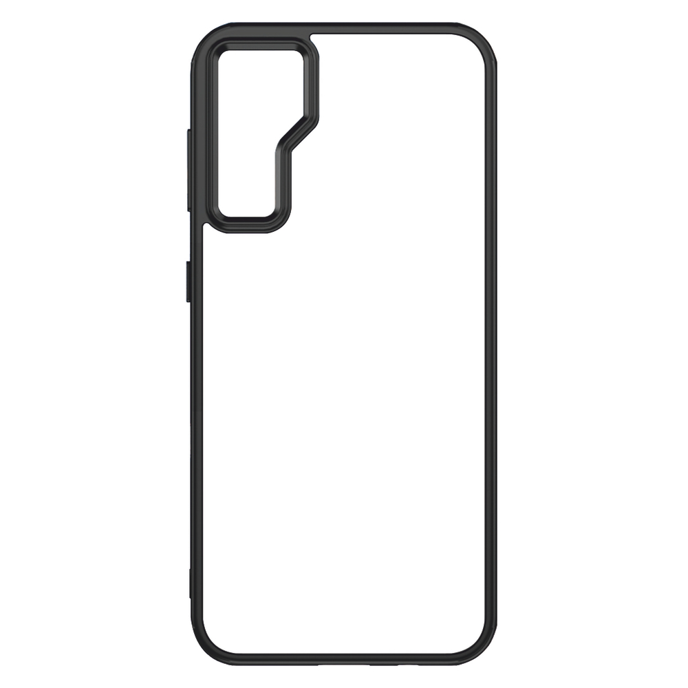 Чехол для Samsung Galaxy S23 FE черный с прозрачной матовой задней панелью WLONS