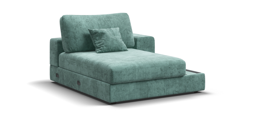 Босс Модуль оттоманка правая Шенилл Глосс минт