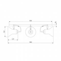 Спот Eurosvet Canotier 20083/3 белый/золото