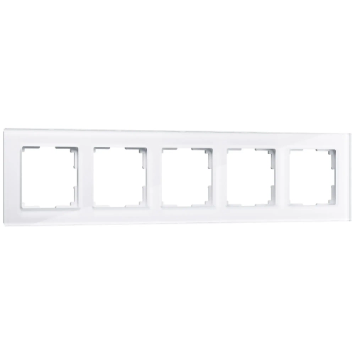 Рамка на 5 постов Favorit (белый,стекло) W0051101
