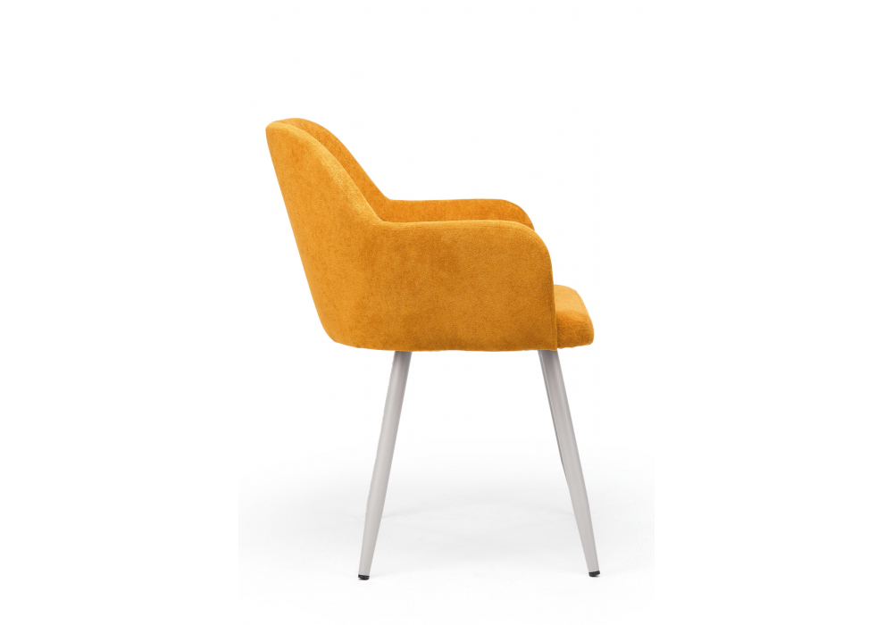 Стул на металлокаркасе Woodville Инфини терракота (ocean 015), серый