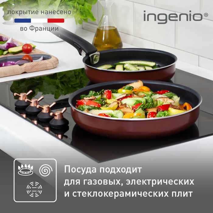 Набор сковород Tefal Ingenio RED 5 3 предмета 22/26 см 04175810