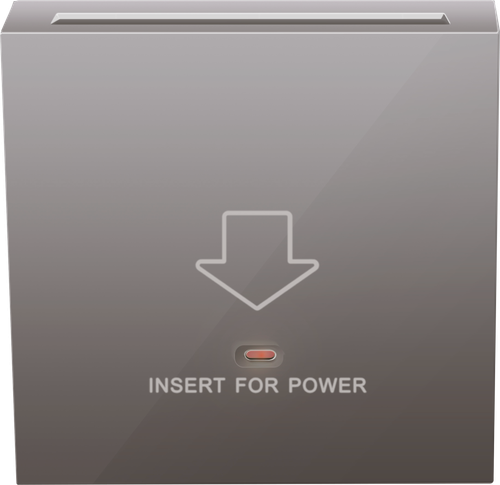 Накладка для карточного выключателя, сталь, серия R98