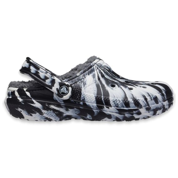 Crocs Classic Lined Clog 'Marbled White Black'