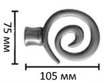 Наконечники "Флексо Ост" кованых карнизов для штор d16 мм, цвет нержавеющая сталь